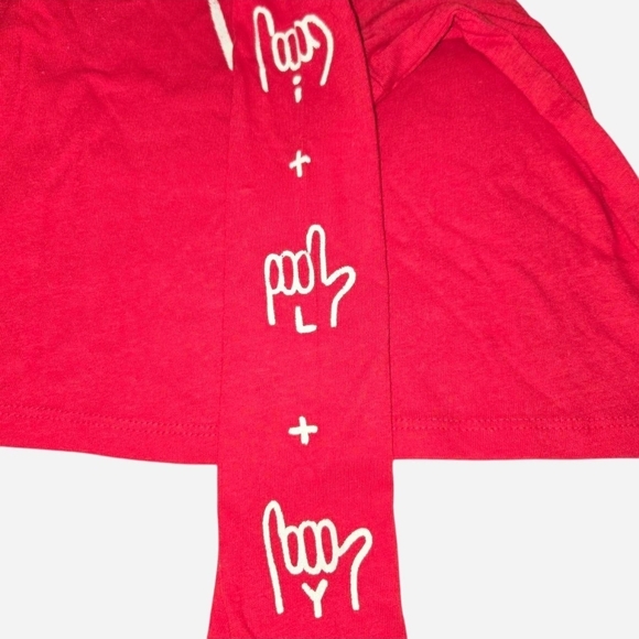 Old Navy Red Love You Kids Long Sleeve Tee - Picture 2 of 3